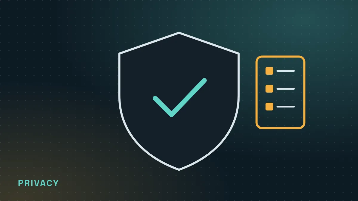 Line illustration of a shield with a check mark next to a checklist